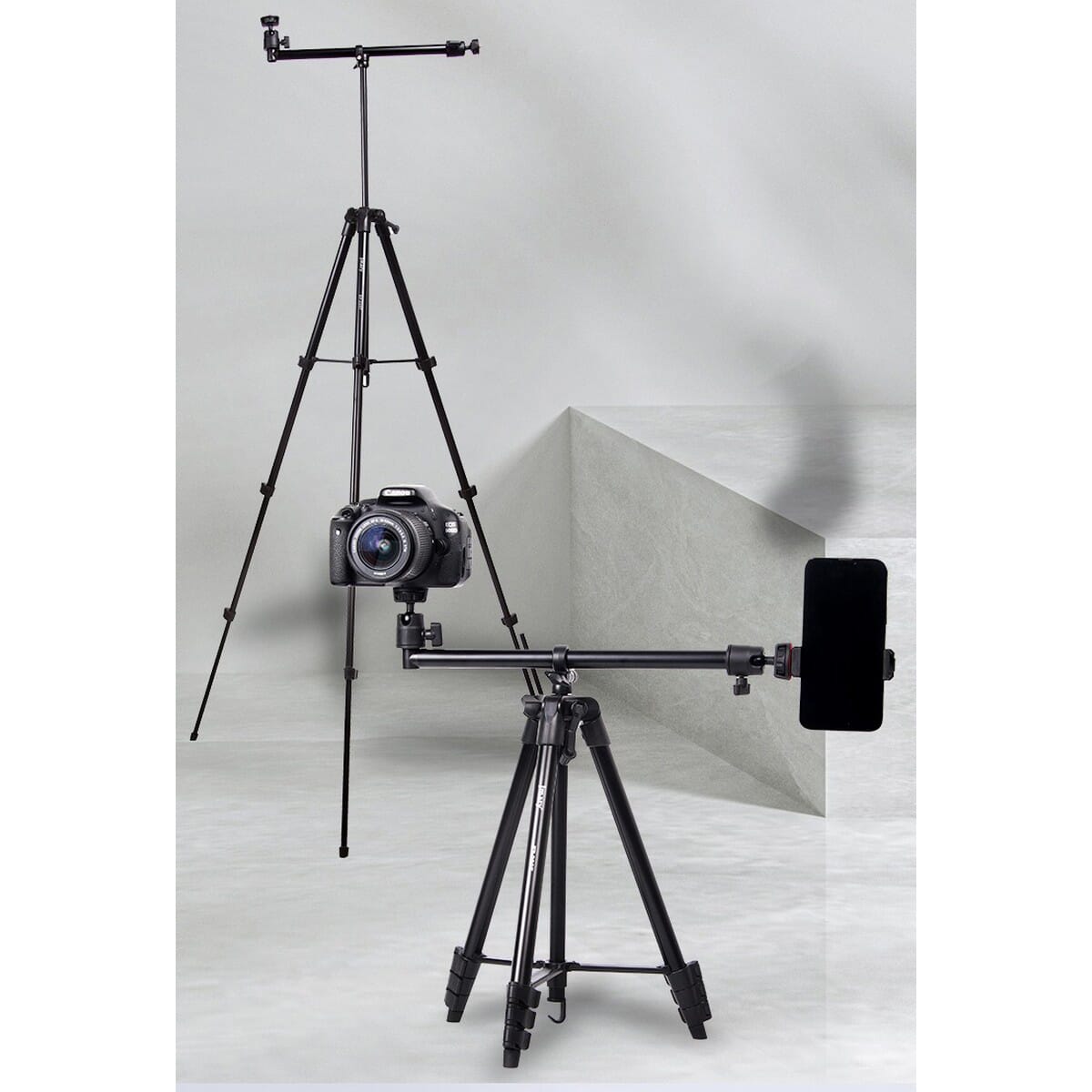 Jmary Kp-2207 New Brand Portable Aluminum Tripod Photography Dedicated To Apple Mobile Phone Gopro Camera Tripod Multi-Functional Tripod - Image 2